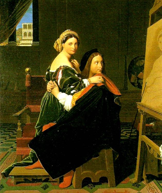 Jean Auguste Dominique Ingres raphael and the fornarina Norge oil painting art